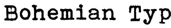 Bohemian Typewriter font preview